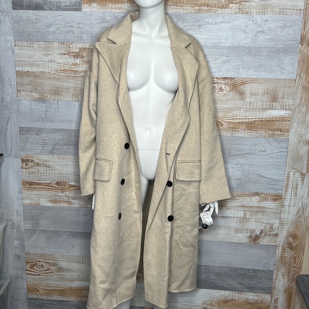 Free People Adore You Wool Coat Gray small and Medium - Picture 6 of 11